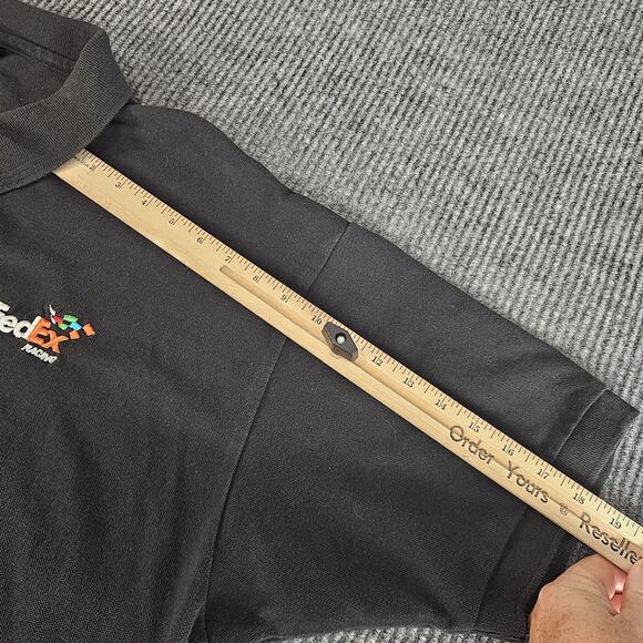FedEx Racing Shirt Mens 3XL Black NASCAR Racing Polo Joe Gibbs Racing Team - Picture 7 of 13